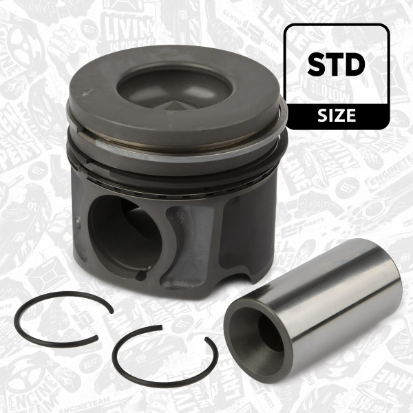 Piston with rings and pin - PM013600 ET ENGINETEAM - 23410-2F940, 234102F940